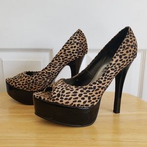 Leopard print high heels JANE USA